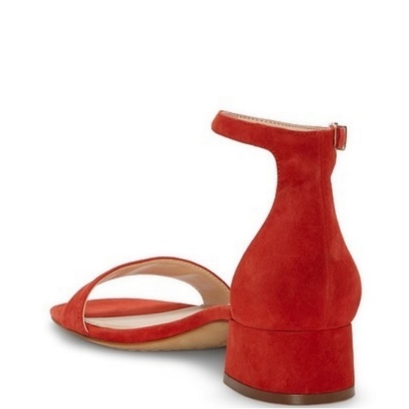 NWT Vince Camuto Sasseta Red Suede Sandals 6.5 - Picture 3 of 5